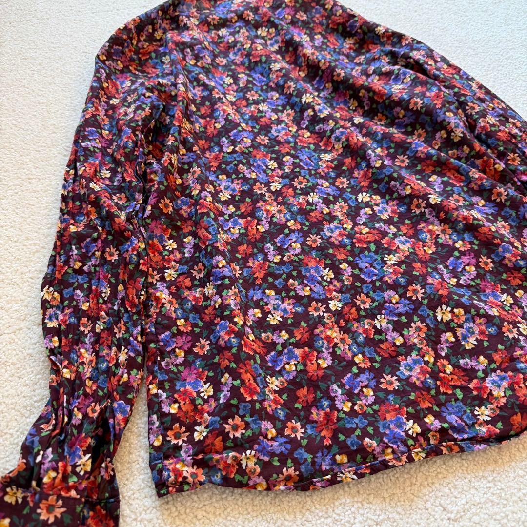 キャサリン妃愛用 SEZANE セザンヌ フラワーシャツ パープル　Sézane