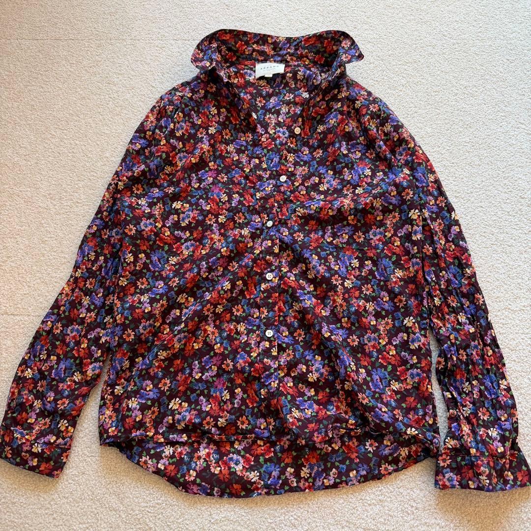 キャサリン妃愛用 SEZANE セザンヌ フラワーシャツ パープル　Sézane