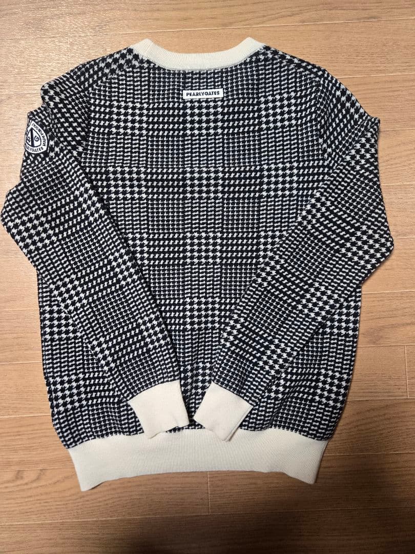 ❣️美品❣️パーリーゲイツPEARLY GATESチェック柄ニットセーター★0