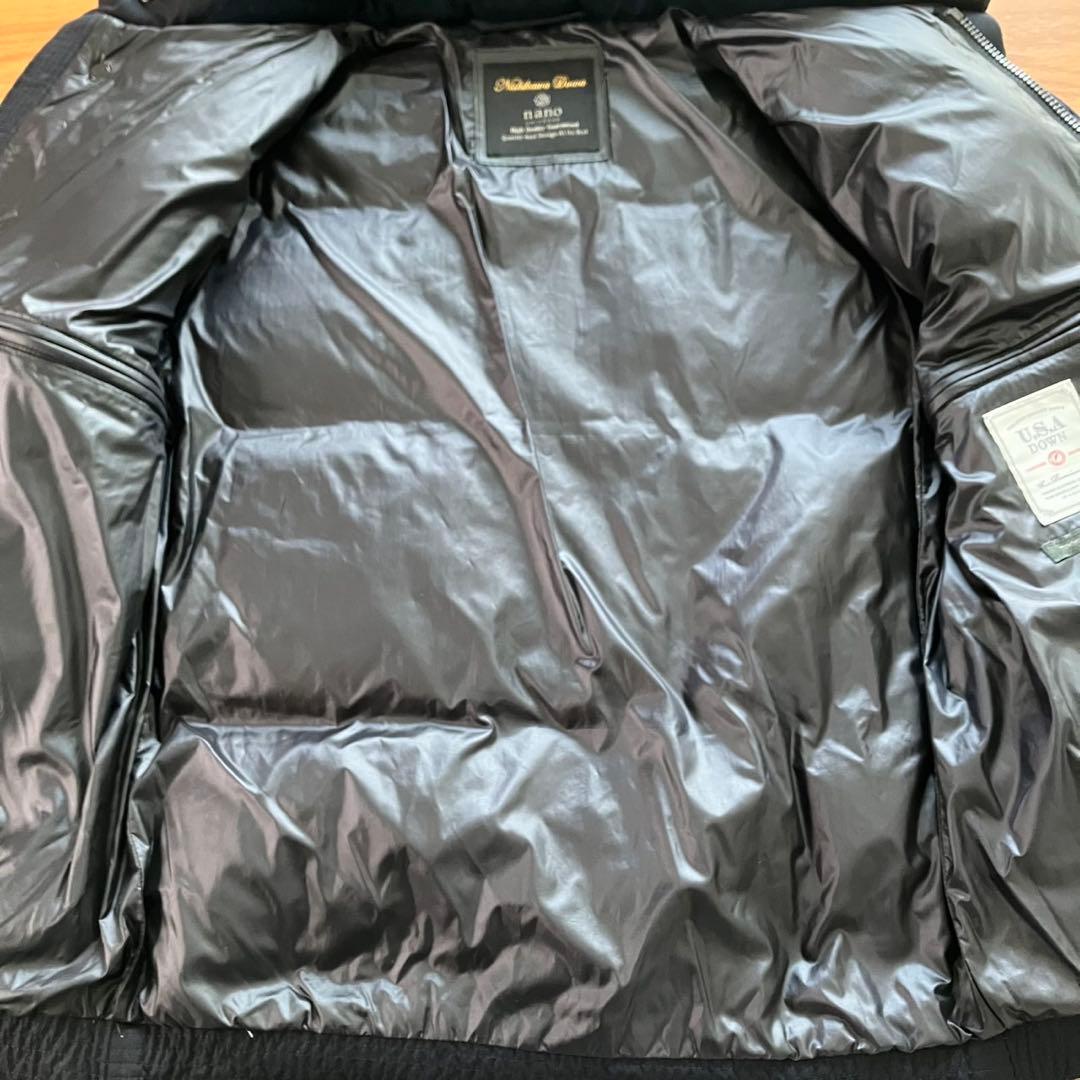 nano universe☓西川ダウン ダウンジャケット ブラック Sサイズ