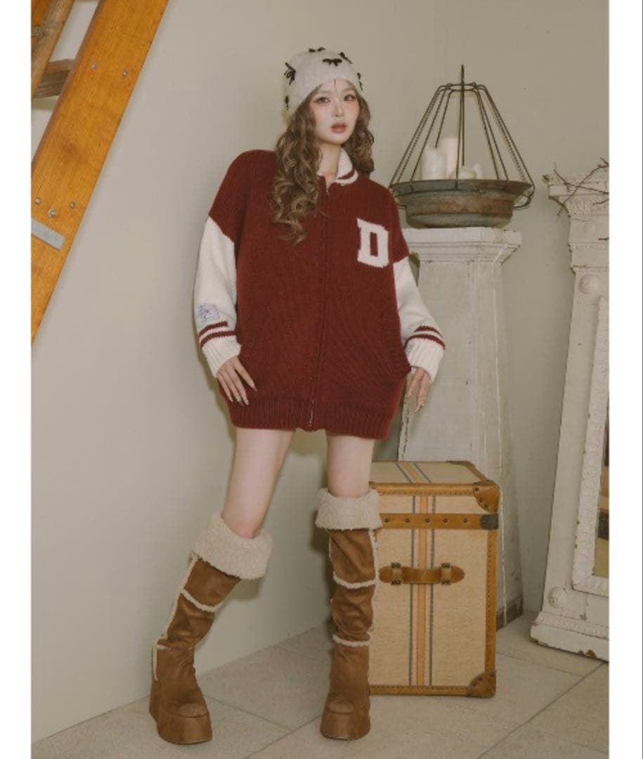 ダーリッチ　THE Social CLUBニットブルゾン