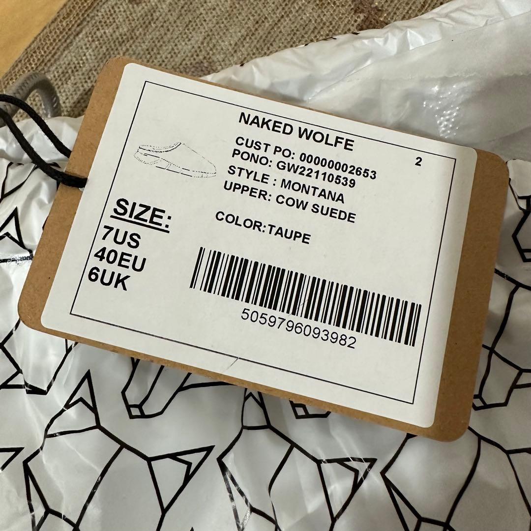 【EU40・他サイズ有】NAKED WOLFE 厚底サボサンダル 本革スエード