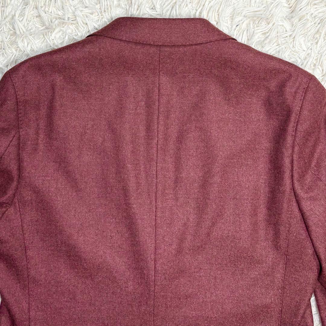 美品　DURBAN ロロピアーナ　テーラードジャケット　シルク混　ボルドー