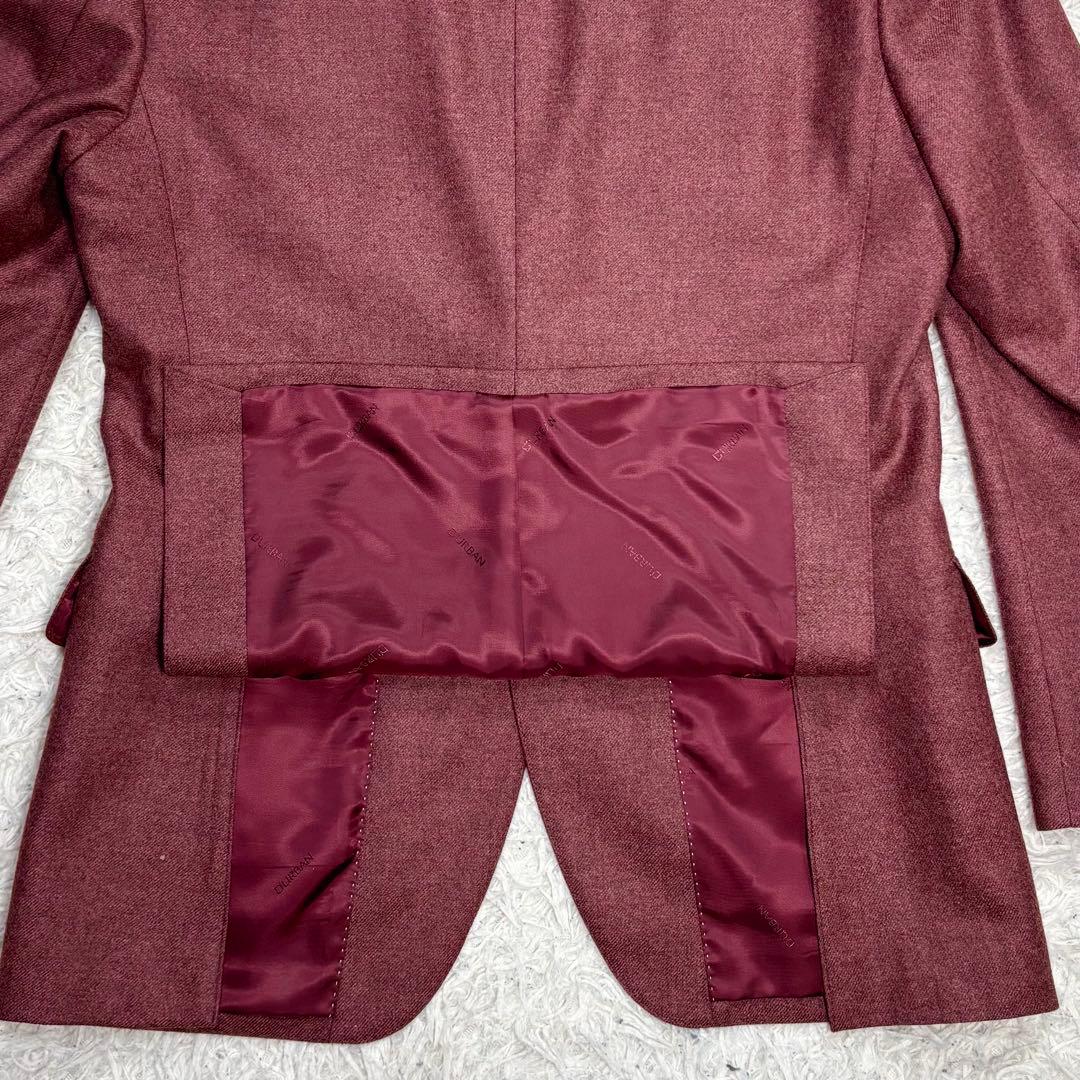美品　DURBAN ロロピアーナ　テーラードジャケット　シルク混　ボルドー