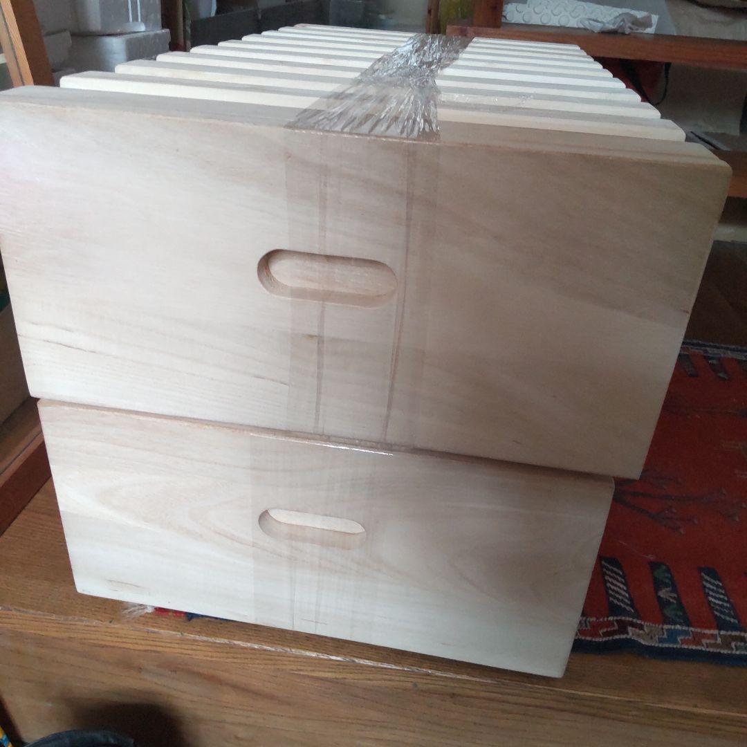 【17日まで】引き出し式桐箱　着物収納　衣装収納　ケース2個セット