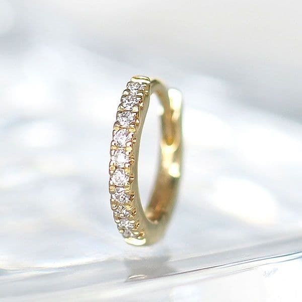 ととろ①　ポンテヴェキオ　K18YGダイヤモンドピアス