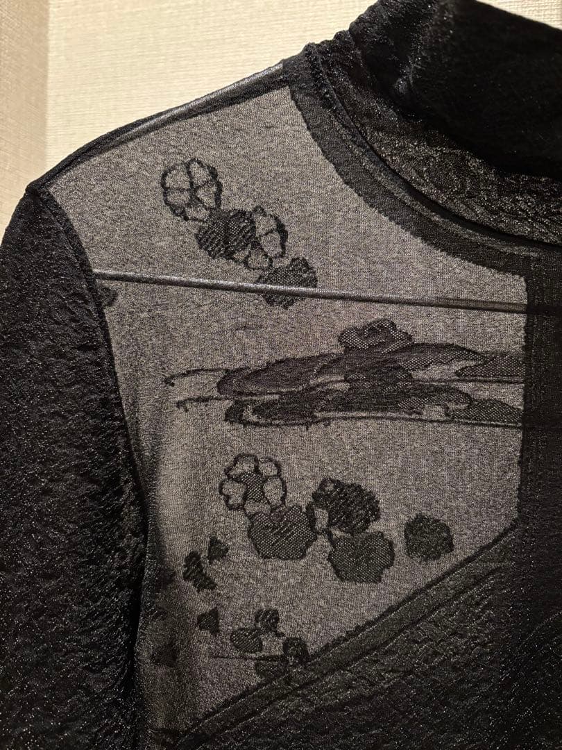 Mame Kurogouchi マメクロゴウチ　シアー　ニットブラウス