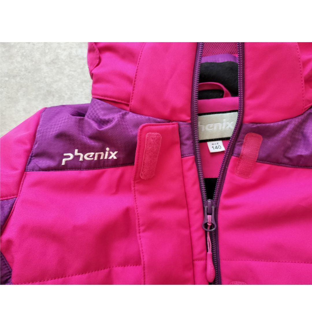 【美品】Phenix スキーウェア 女の子140 130上下 ファー ピンク紺