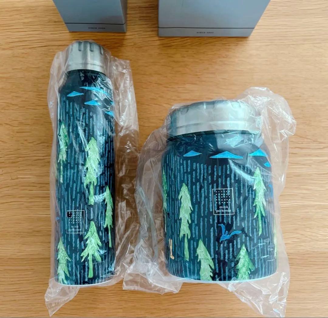 ミナペルホネン one day ネイビー サーモマグ セット