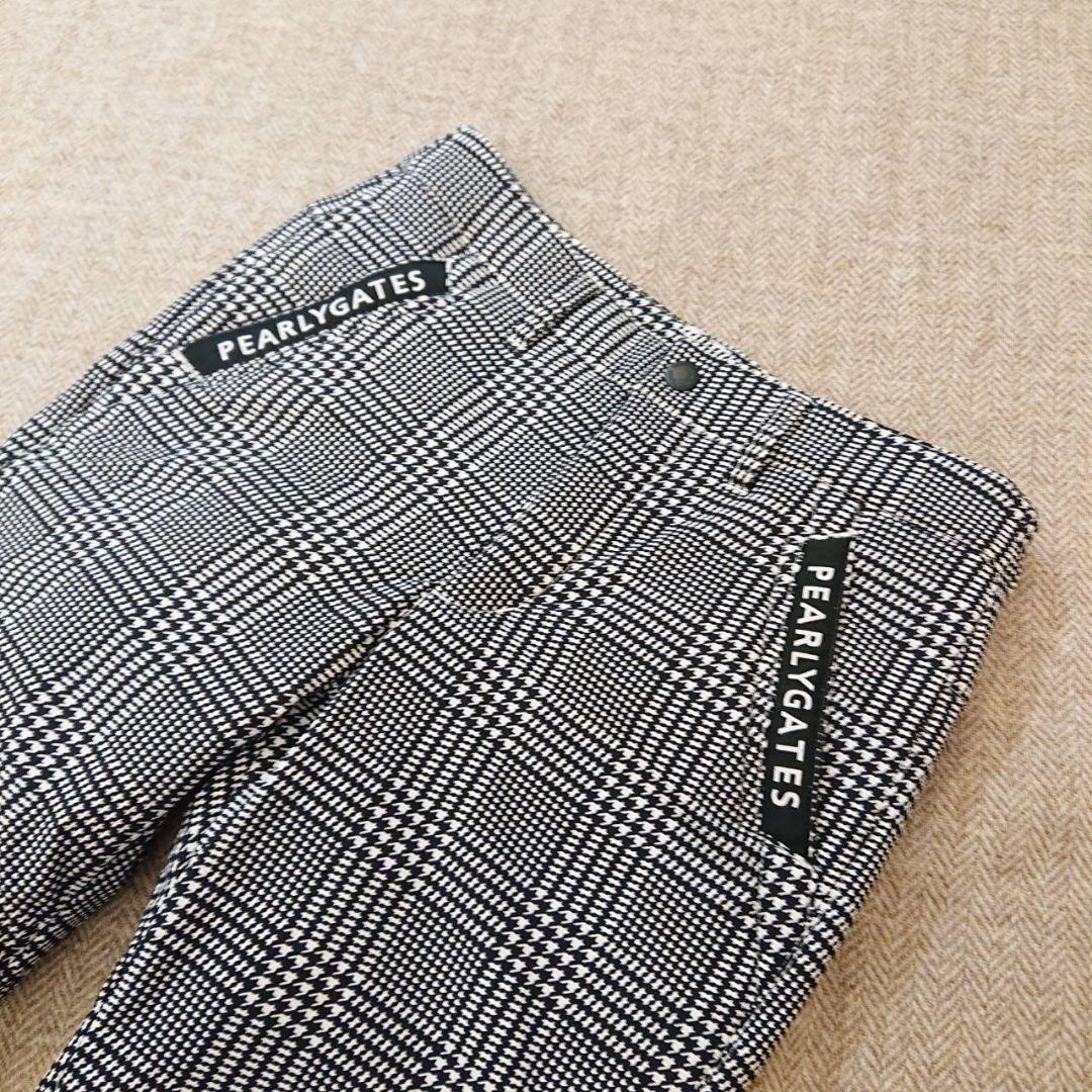 未使用　美品　パーリーゲイツ　中綿　防寒　保温　チェック　パンツ　千鳥柄　0