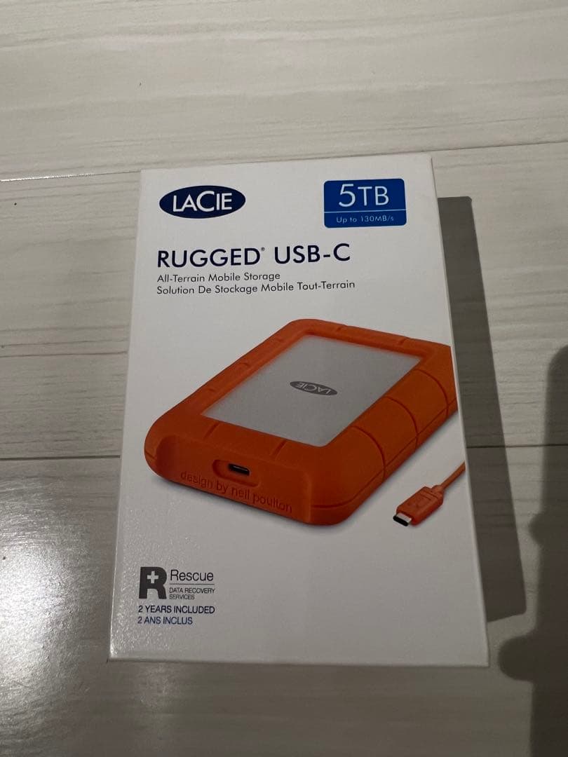 LACIE RUGGED USB-C 5TB 外付けハードディスク