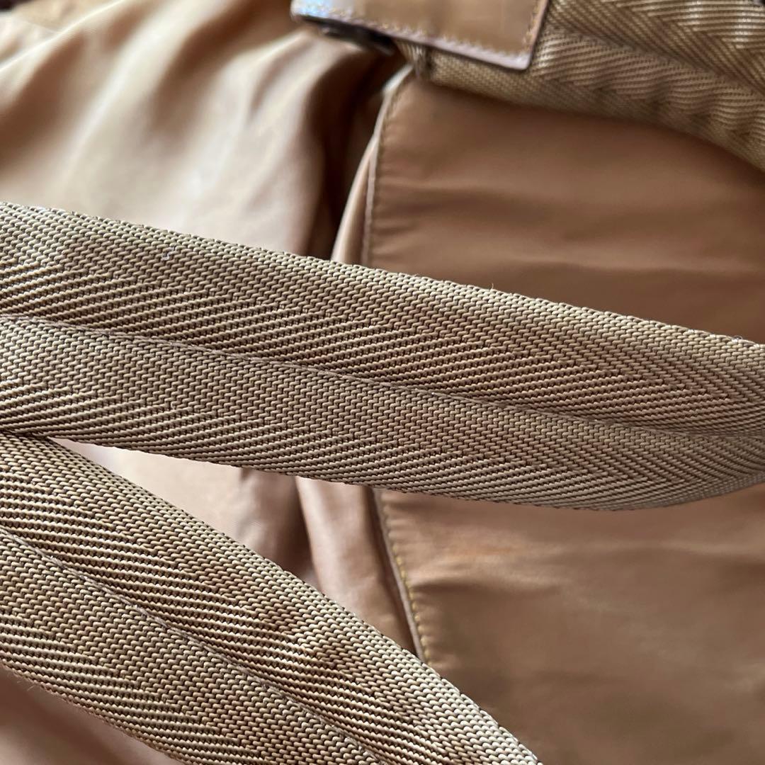 PRADA リュック バックパック 三角ロゴ ブラウン ナイロン レザー