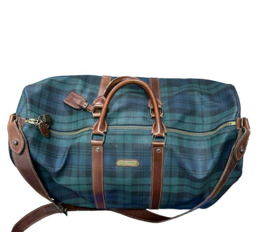 ヴィンテージ ラルフローレン チェック ボストン バッグ 2way ポロ