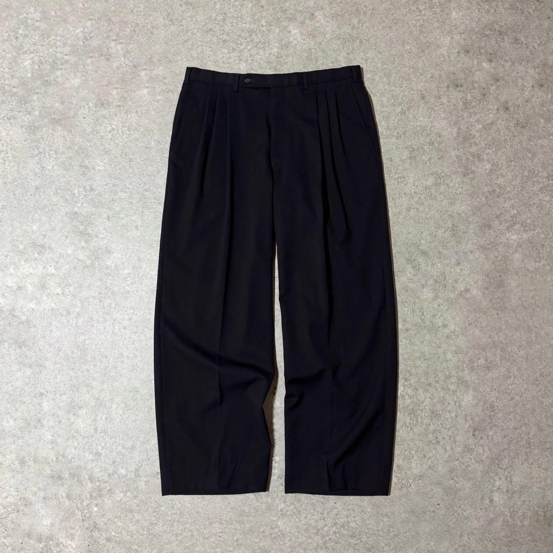 70s 80s VINTAGE スリータックワイドスラックス TALONジップ