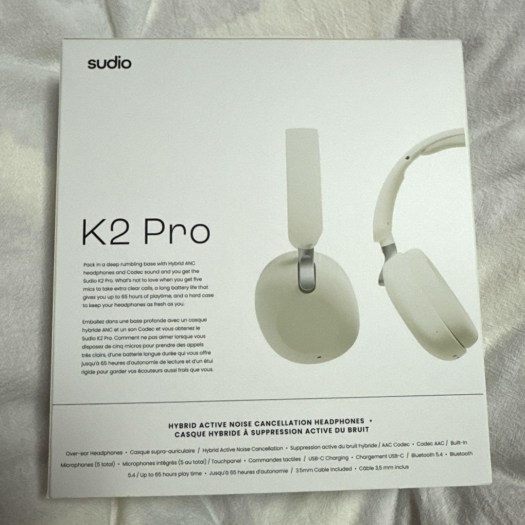 【新品未使用】sudio K2 Pro ワイヤレスヘッドホン　ホワイト