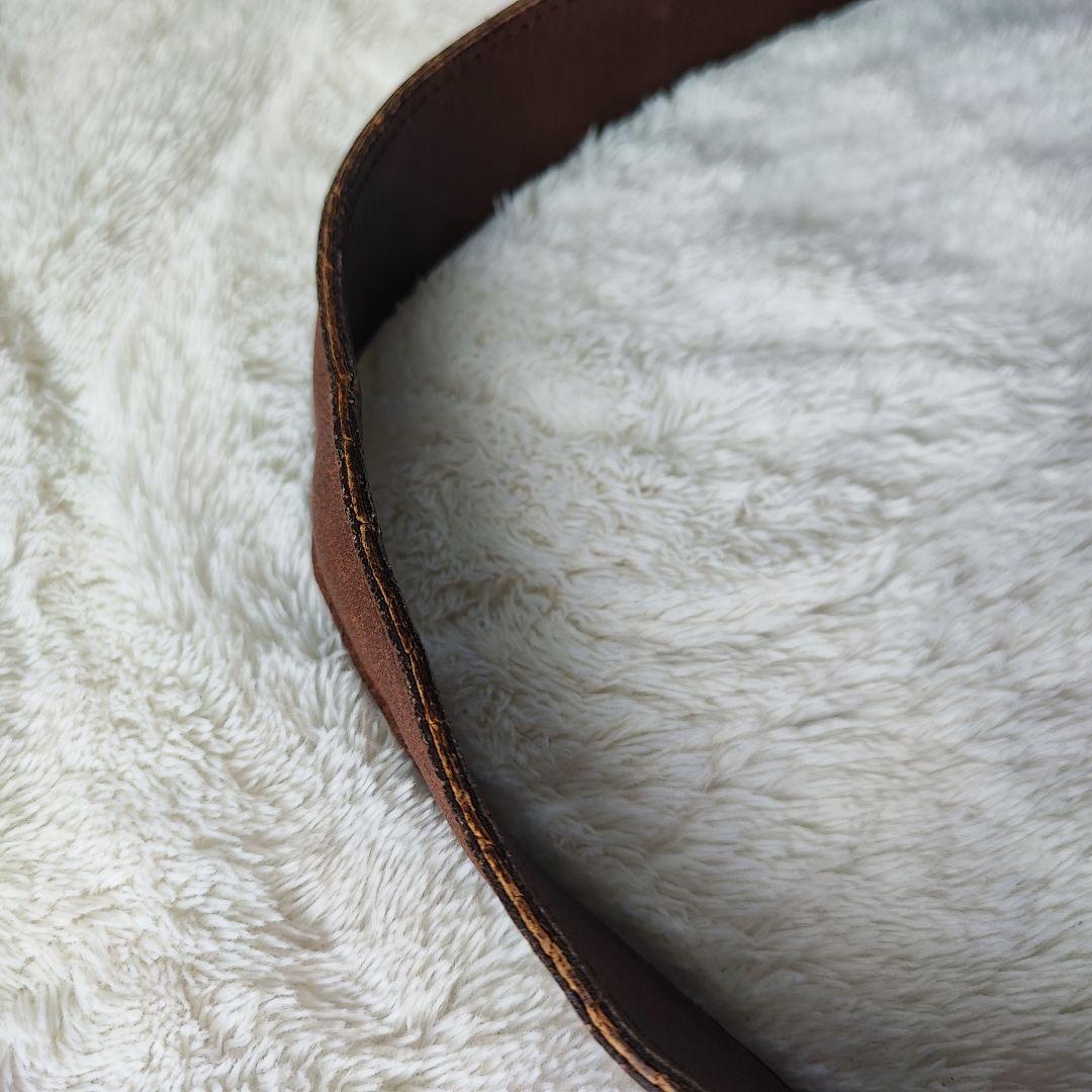 USA製OLD COACHハーフムーンワンショルダーバッグブラウン本革メンズ可