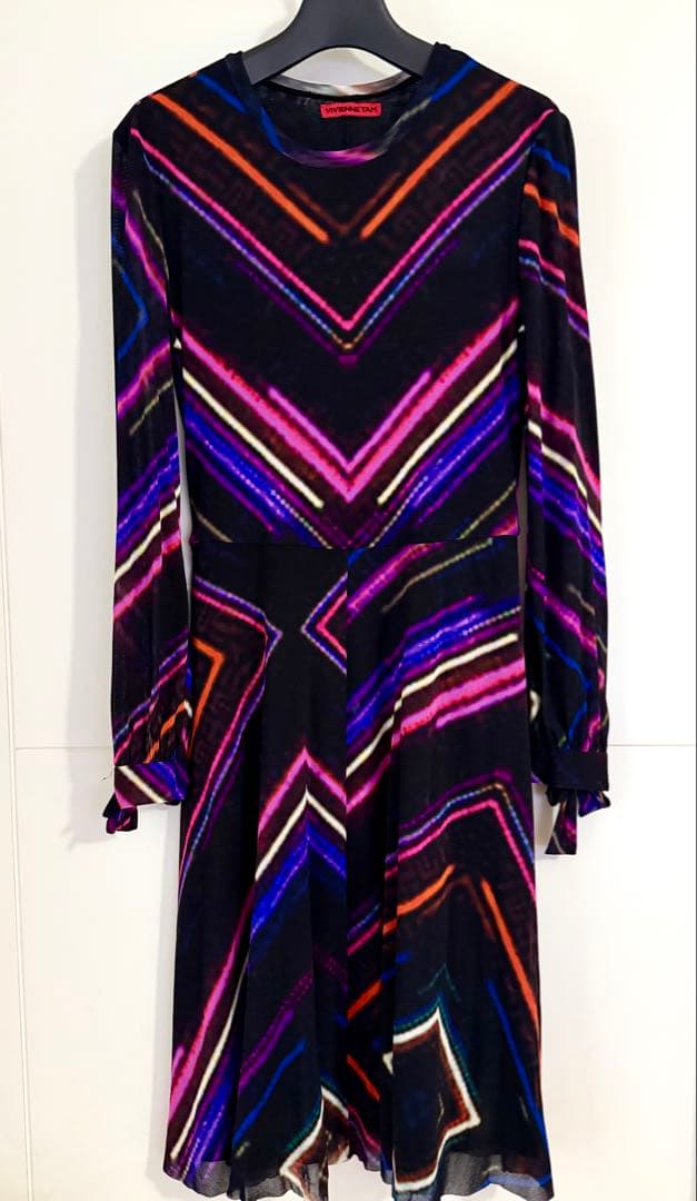 VIVIENNE TAM ヴィヴィアンタム パワーネット フレアワンピース