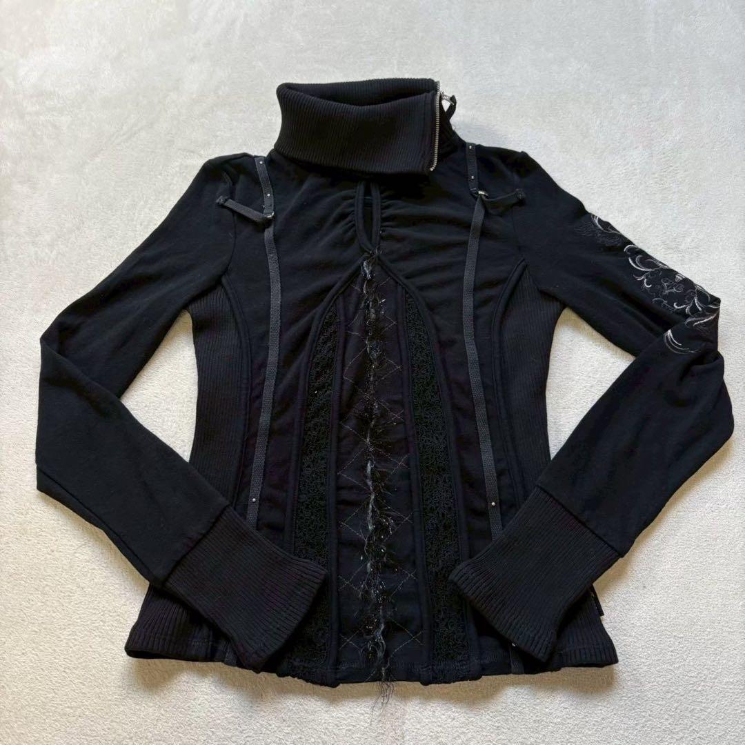 OZZ CROCE オッズオン 長袖 ハイネックトップス ゴシック系