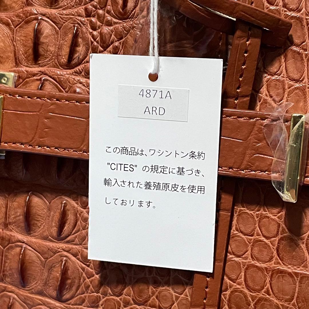 【新品・未使用】ロダニア クロコ革 2way ハンドバッグ ポーチ付 エレガント