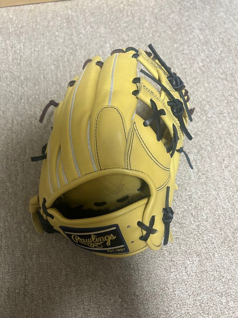 【バラ売不可】軟式グローブ 黒と金 レザー製