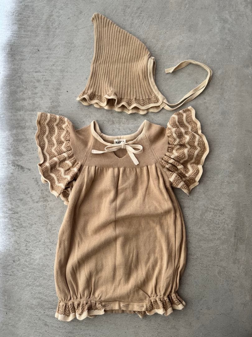 MABLI ロンパース　ボンネット　セット