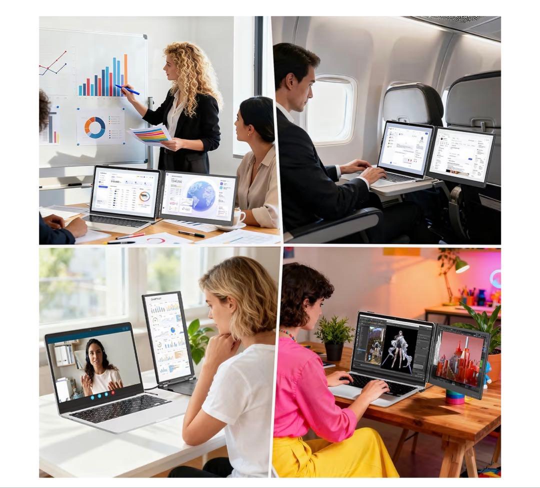 デュアルモニター 14インチ モバイルモニター 持ち運 IPSパネル