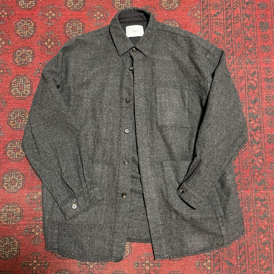 旧ロゴssstein stein グレー カバーオール　ウール縮絨
