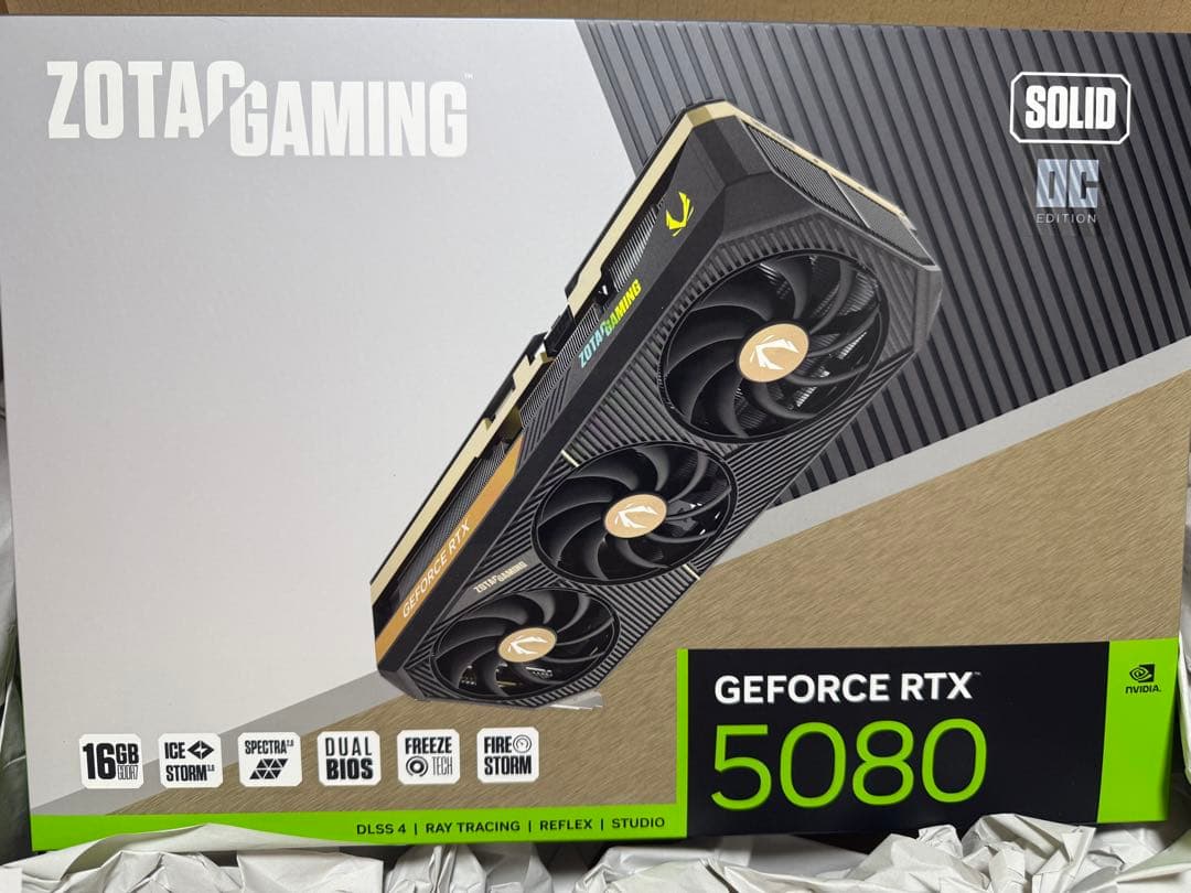 NVIDIA GeForce RTX5080 ZOTAC SOLID OC版
