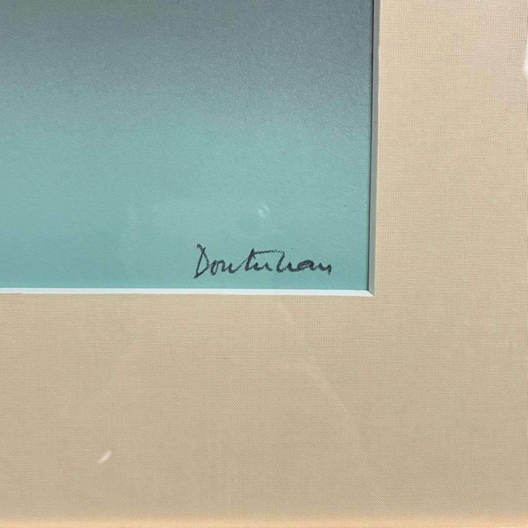 ピエール・ドートルロー「ローズ色の空と白い舟」リトグラフ 直筆サイン入り 額装