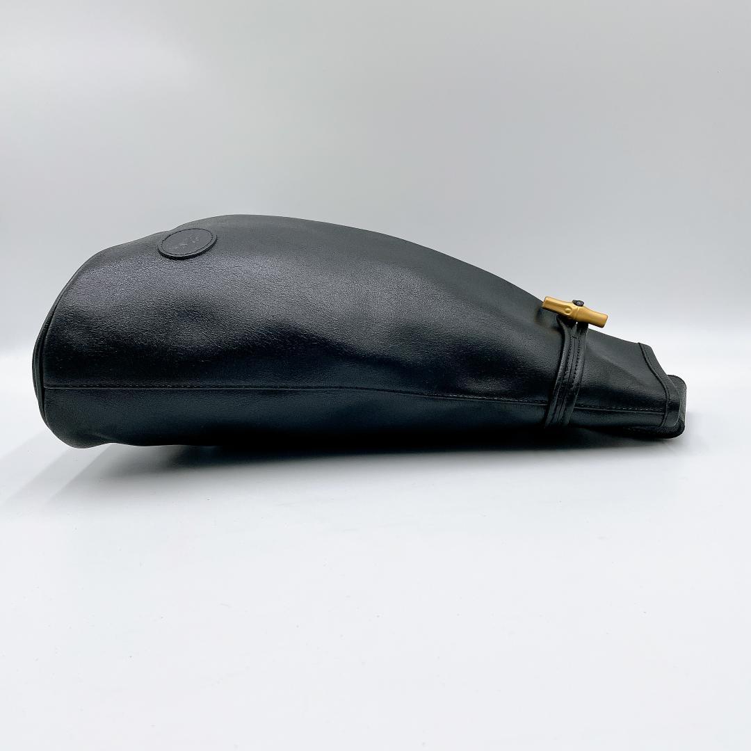 良品 Longchamp ワンショルダーバッグ ボディバッグ　黒 f404