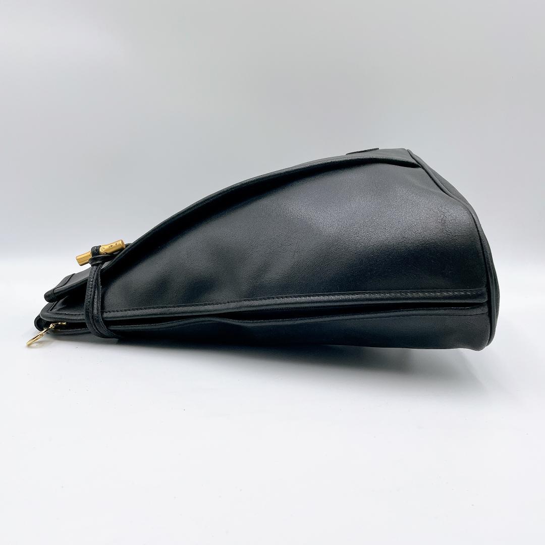 良品 Longchamp ワンショルダーバッグ ボディバッグ　黒 f404