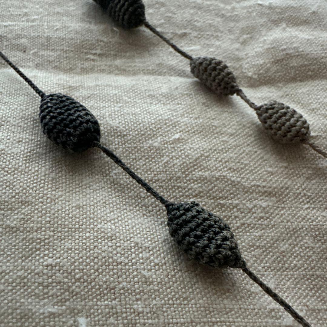 ヨーガンレールのピーナッツ型ネックレス 2色グラデーション BOX付