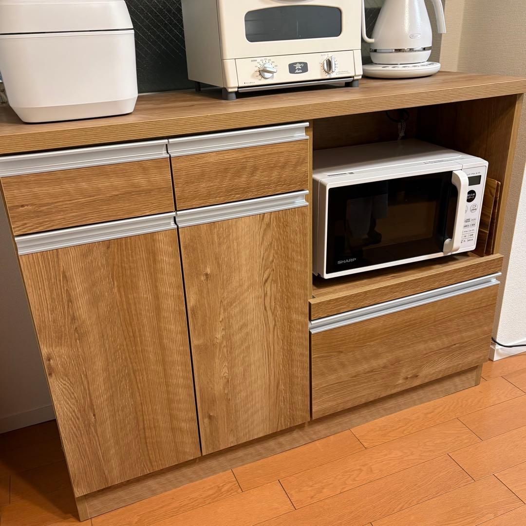 あ*び様 【美品 送料込み】食器棚　カップボード　キッチンカウンター　レンジ台