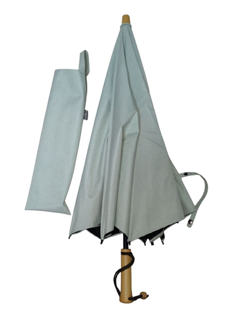 SUN BARRIER100 折りたたみ日傘 ２段折 moku グリーン