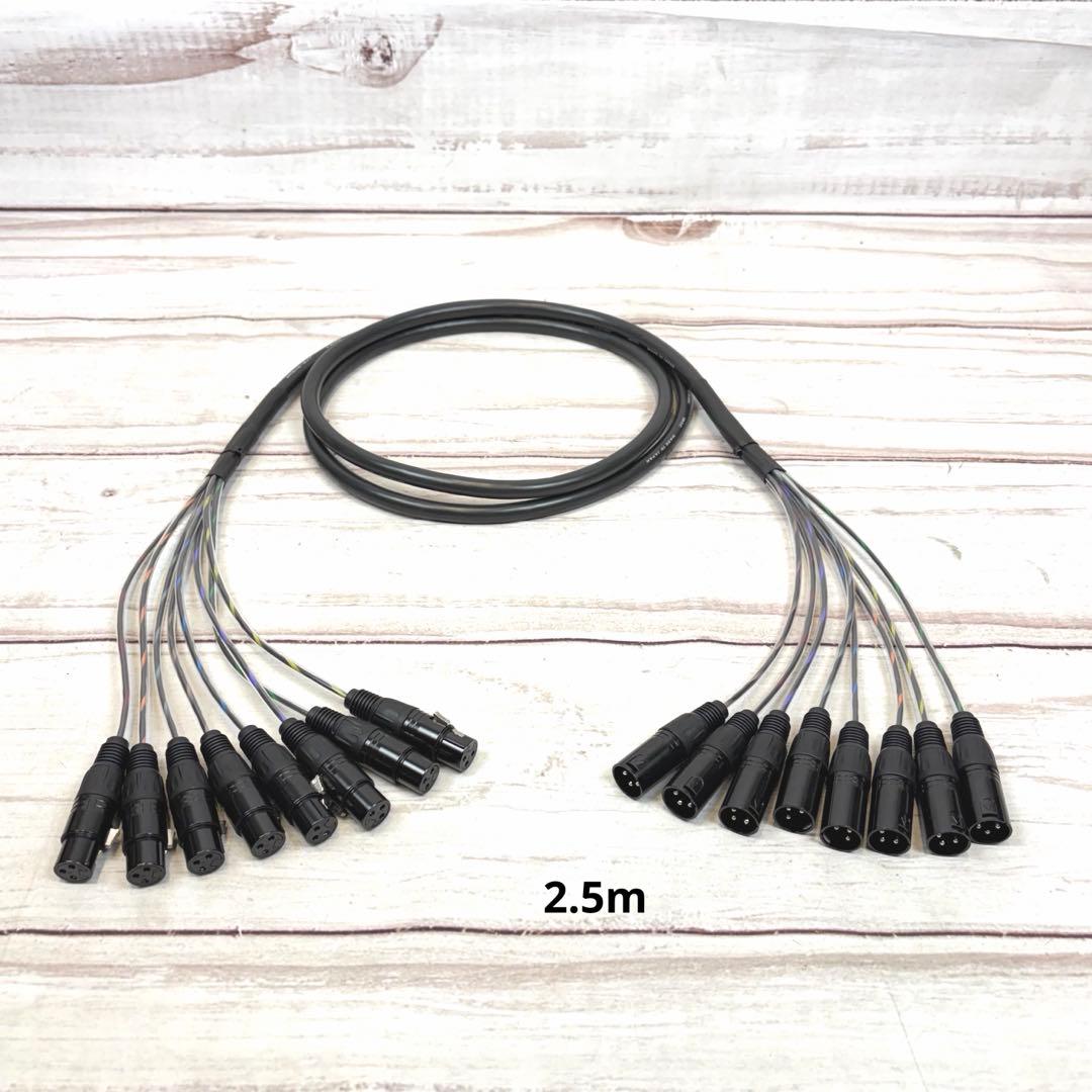 CANARE MR202-8AT XLR 8ch マルチケーブル 2.5m