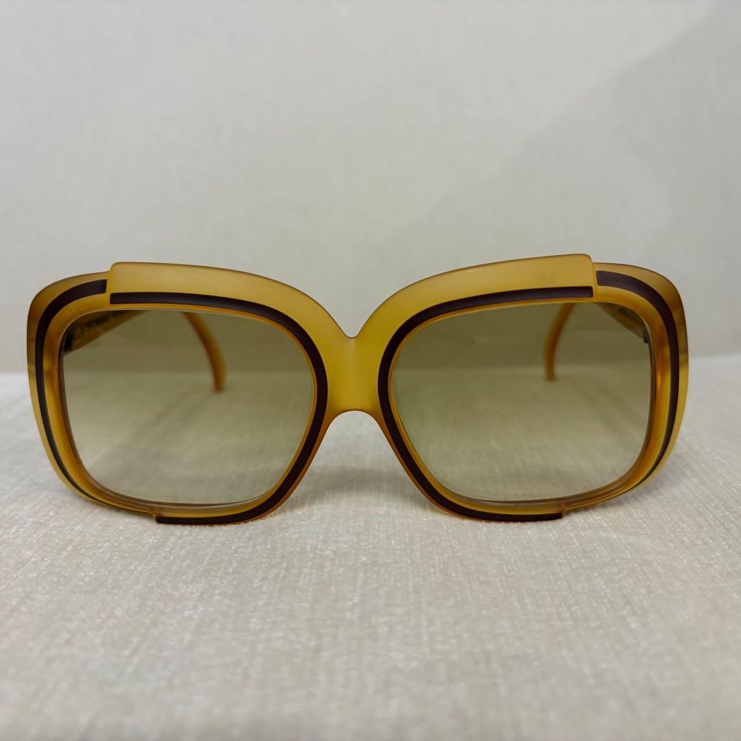 Christian Dior ブラウン スクエア サングラス　ヴィンテージ