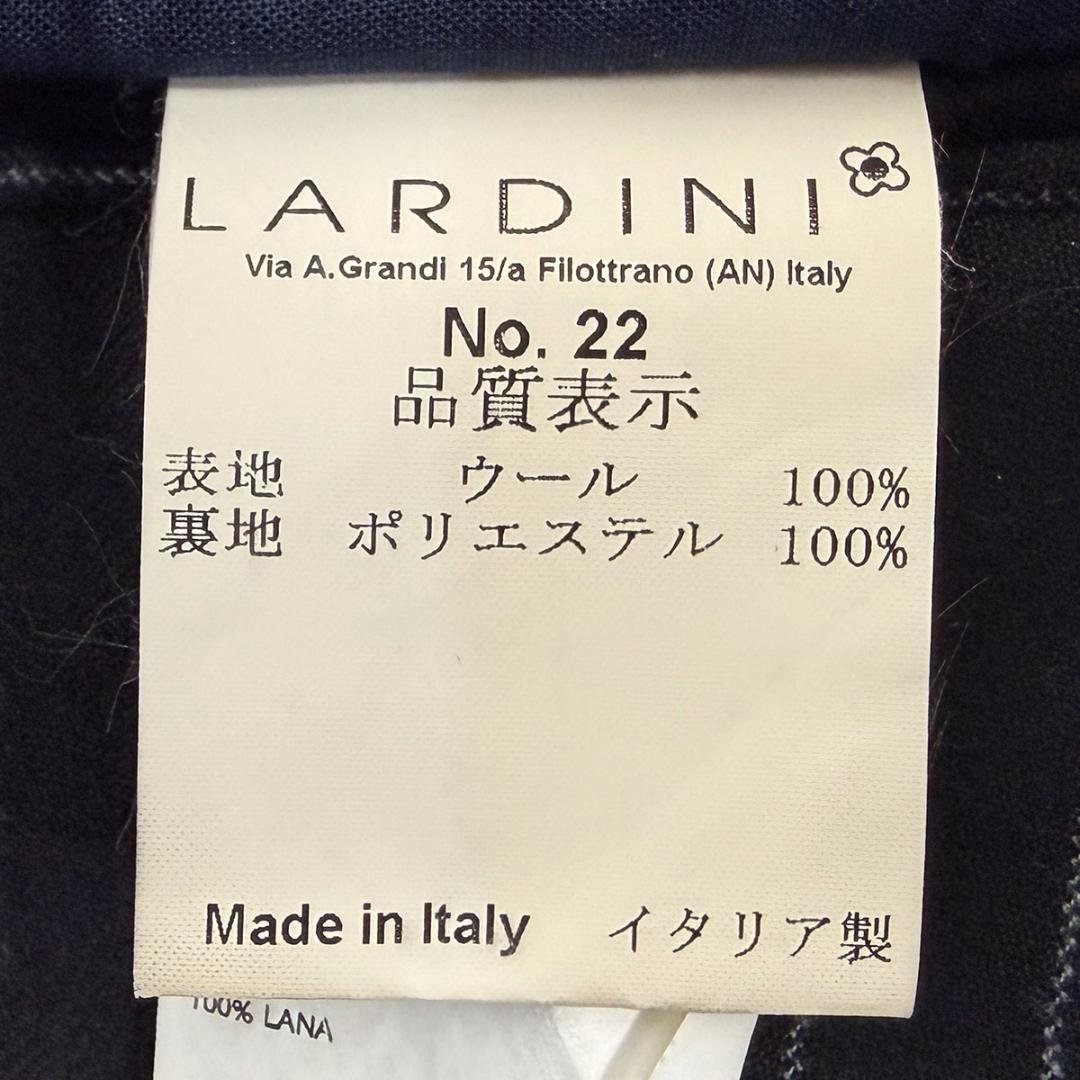 J7029 美品 ラルディーニ フランネルチョークストライプスーツ ブラック46