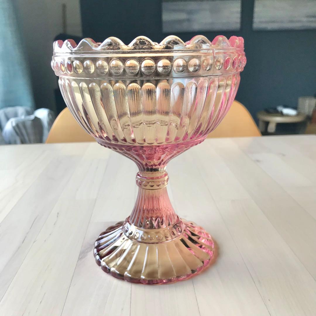 イッタラ　マリメッコ　マリボウル　ラージ　ローズオリーブ　廃盤　レア　ガラス　光