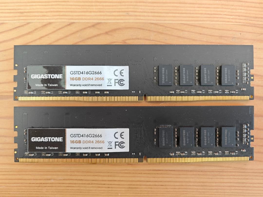 DDR4 2666MHz 16GB メモリモジュール×2枚セット (動作確認済み