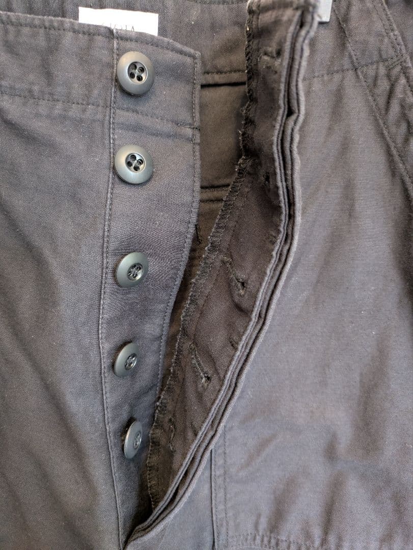 CIOTA スビンコットンムラ糸バックサテンベイカーパンツ 【5】BLACK