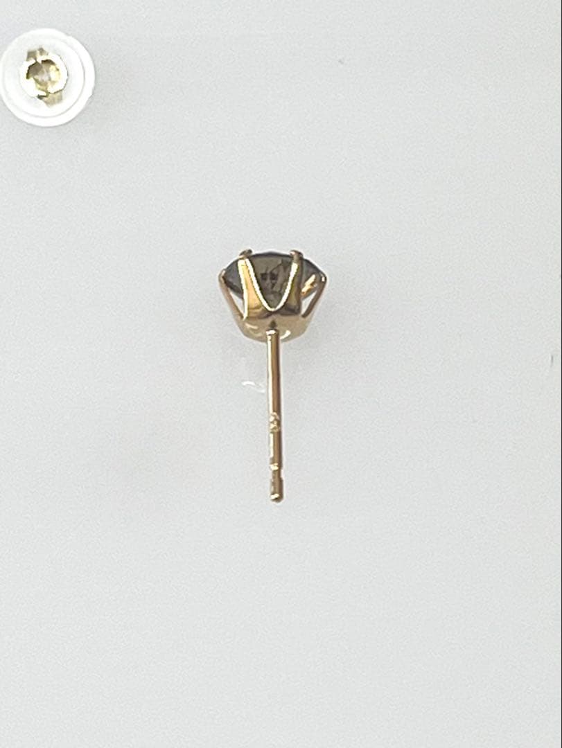 K18 天然ダイヤモンド片耳ピアス 0.5ct