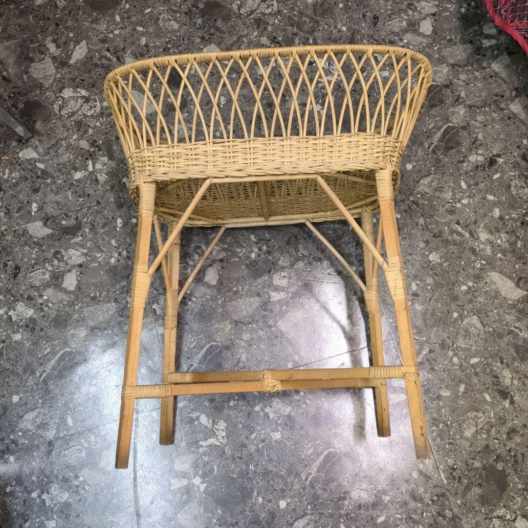 はなこ　昭和レトロ脱衣かご　古道具家具　　　　　　　籐ラック