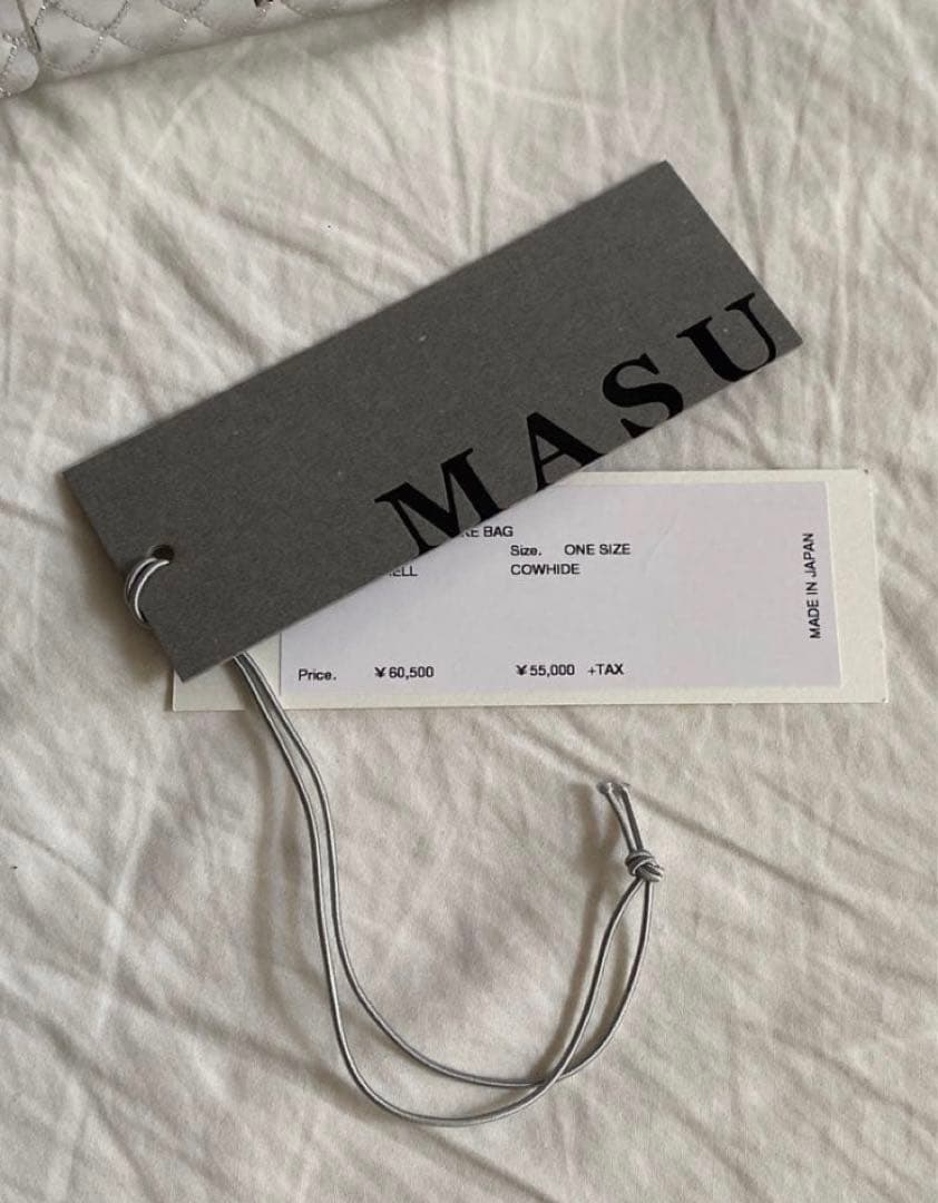 【MASU】25aw LEATHER CAKE BAG シルバー　大きいサイズ