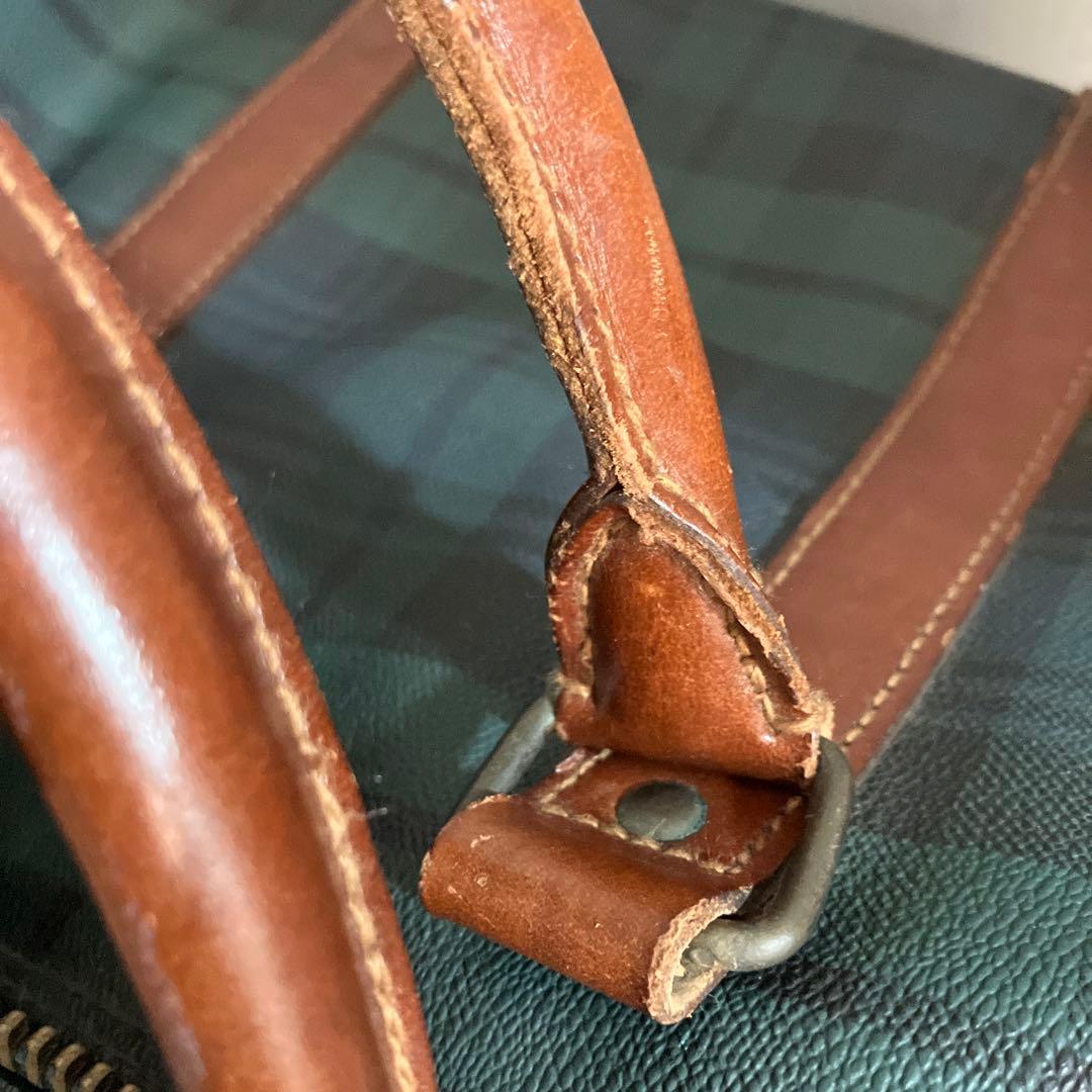 ポロ ラルフローレン ボストンバッグ 2way チェック PVC レザー 大容量