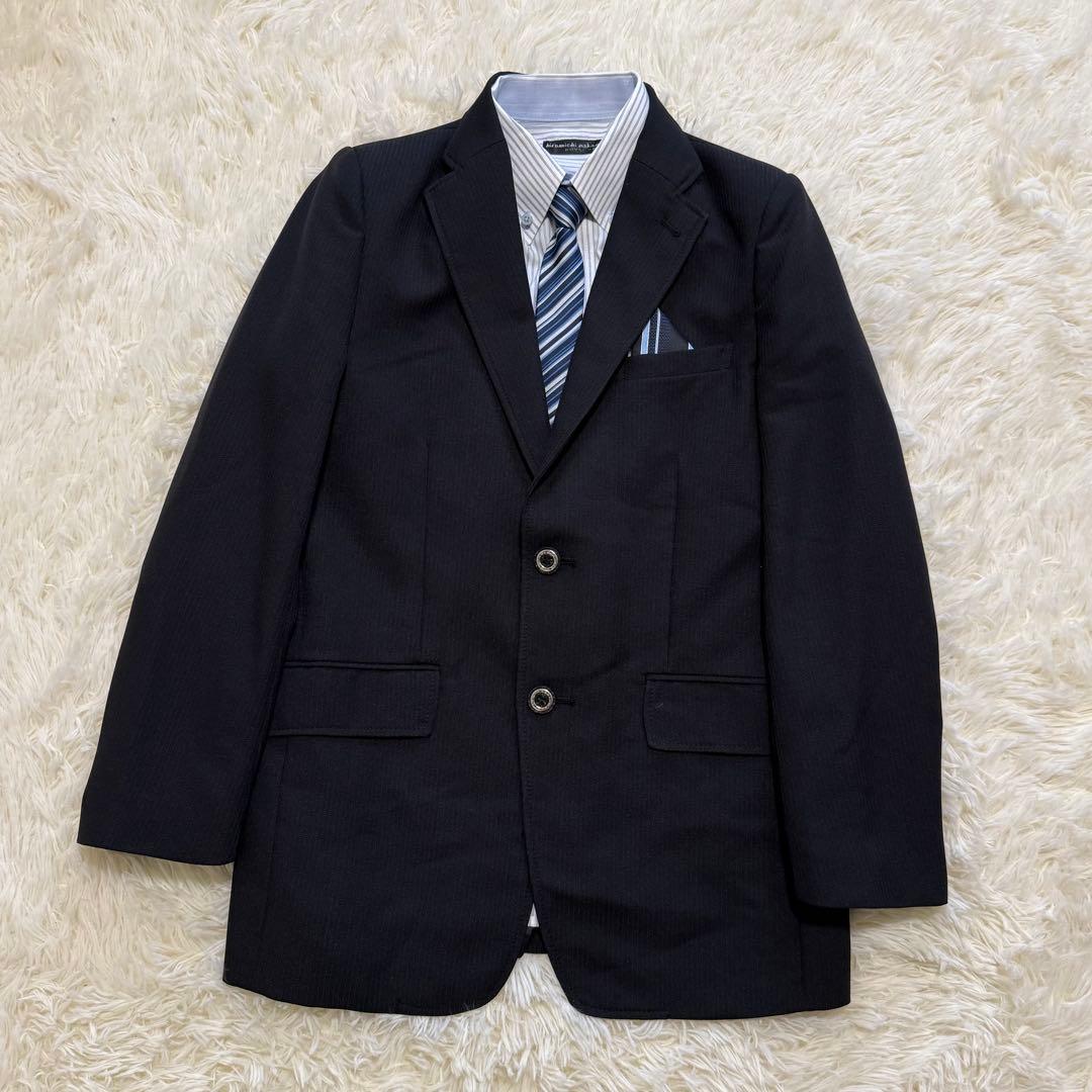 ヒロミチナカノ★男の子スーツ160㎝ 卒業式 入学式　フォーマル　6点　ブラック