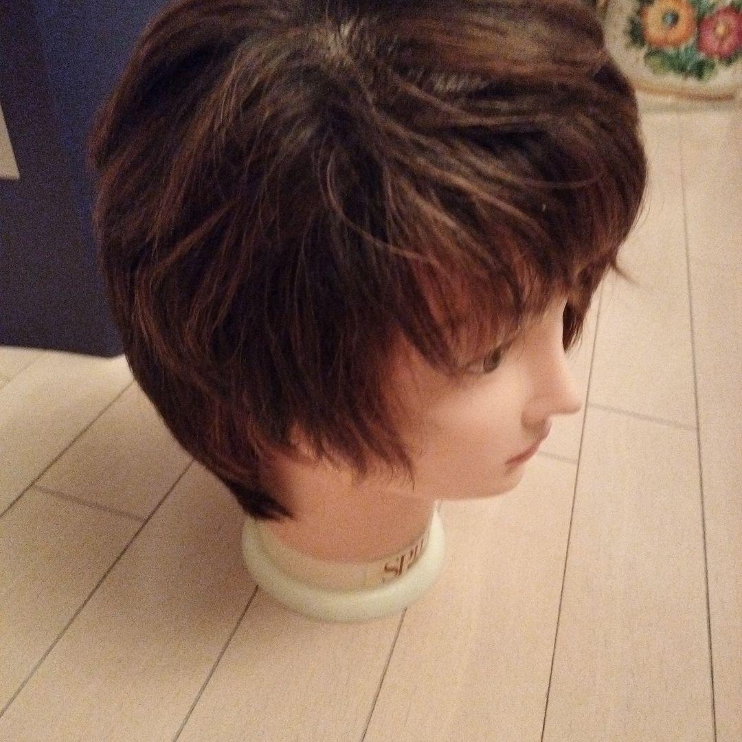 ブラウン ショートウィッグ レイヤーカット