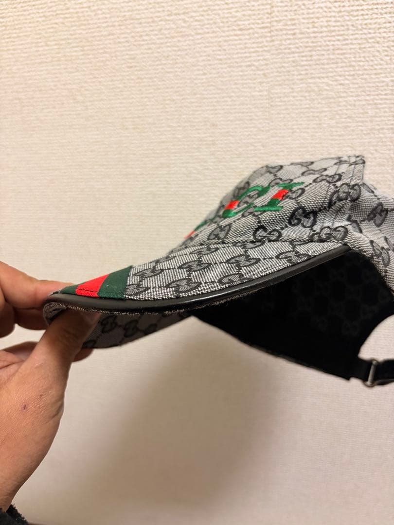 GUCCI グッチ GGキャンバス キャップ シェリーライン ロゴ刺繍