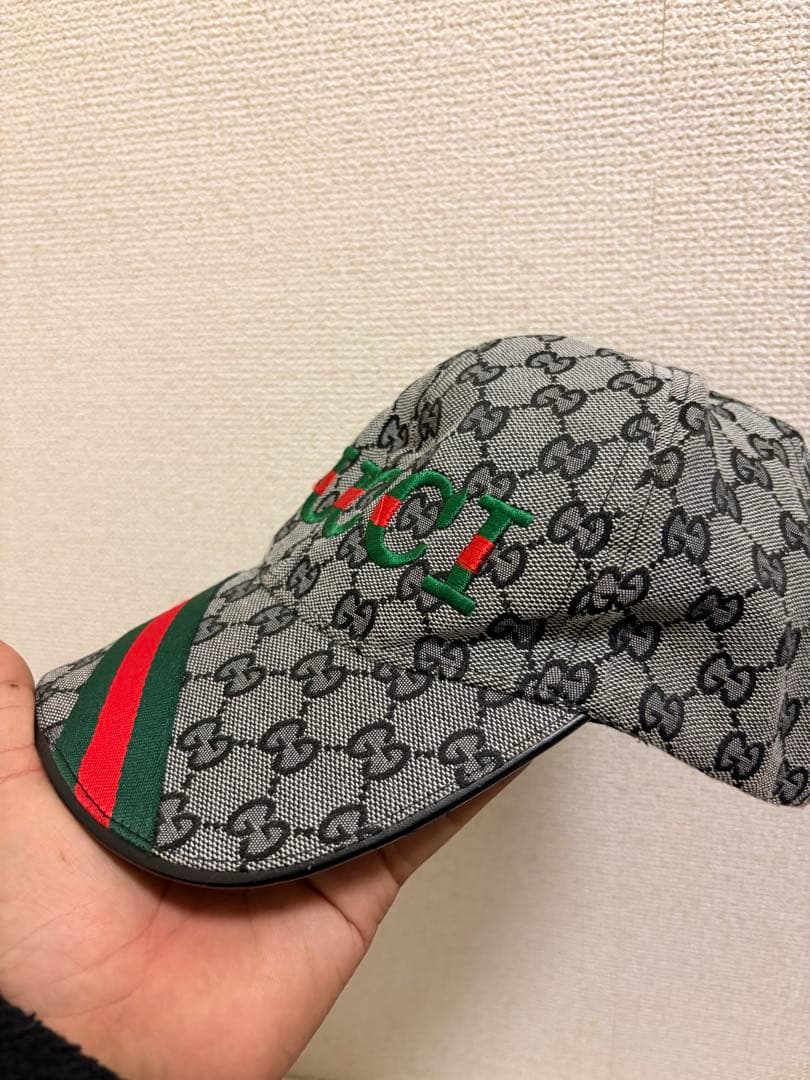 GUCCI グッチ GGキャンバス キャップ シェリーライン ロゴ刺繍