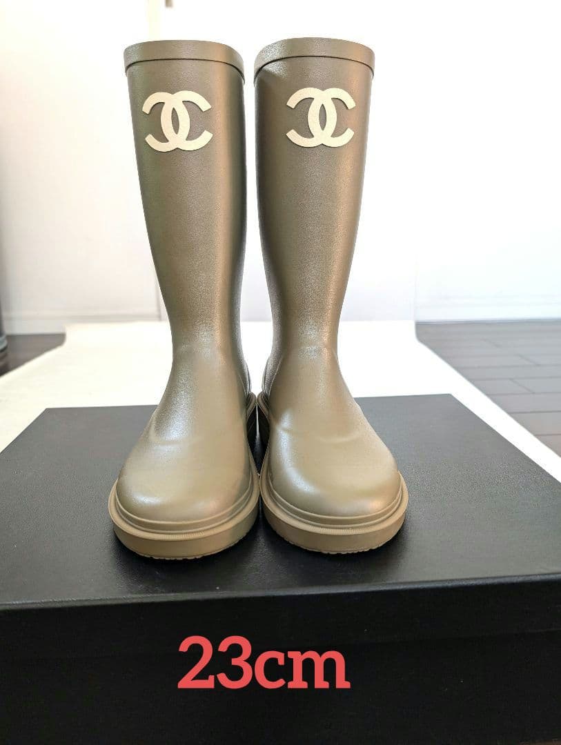 CHANEL　シャネル　レインブーツ