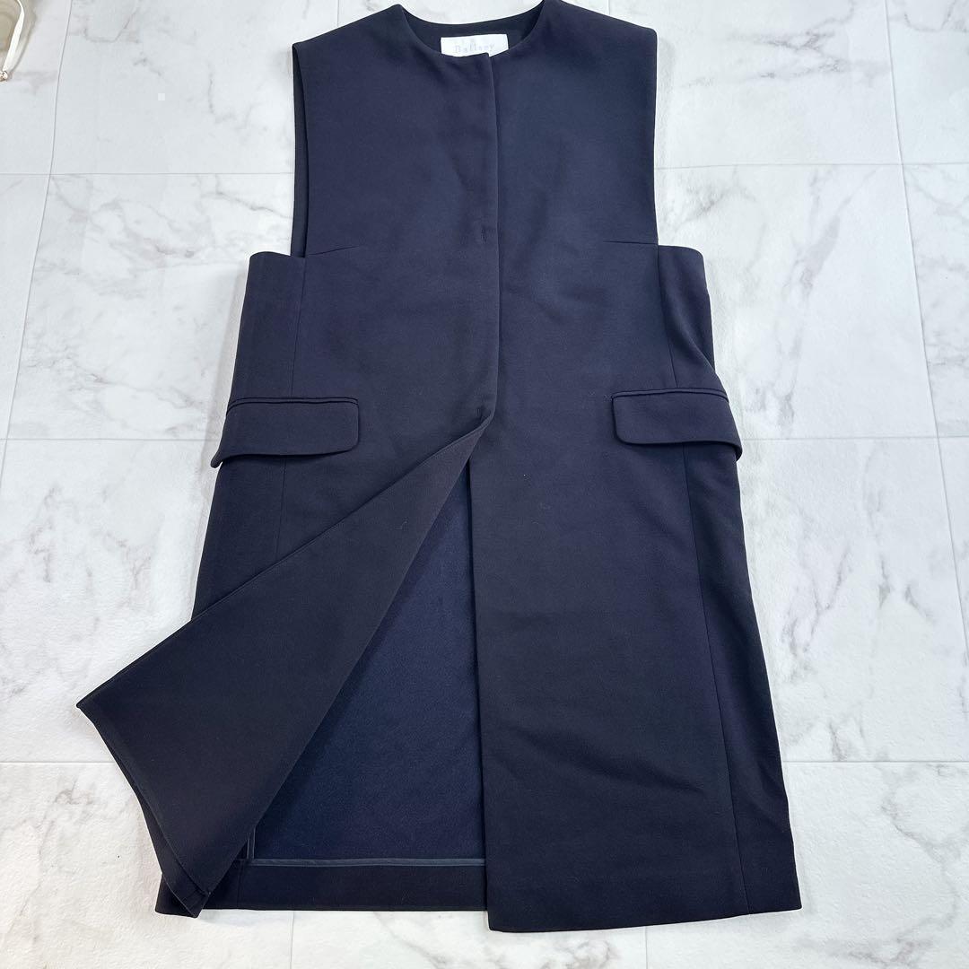 ボールジィTOMORROWLAND ドライアムンゼン クルーネックロングジレ　紺